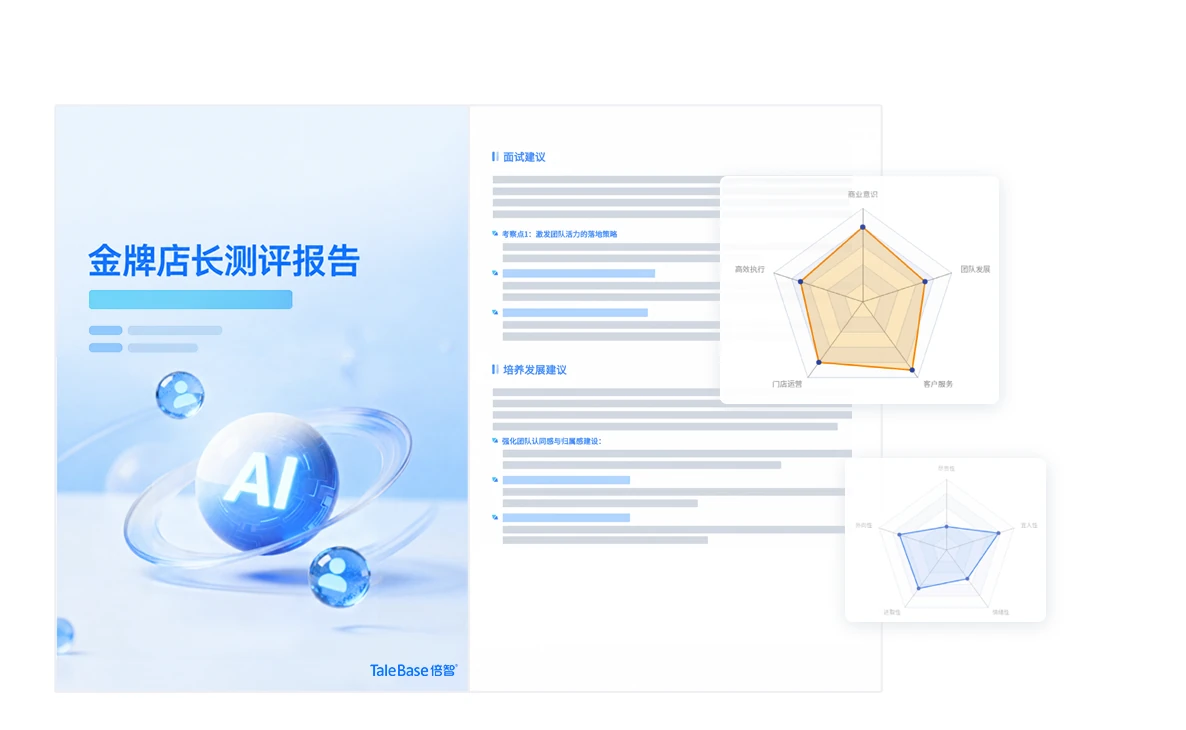 金牌店长综合评价报告示意