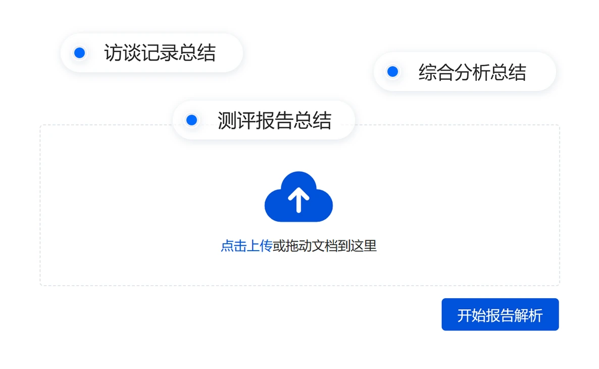 AI报告生成：整合多份测评材料自动生成结构化人才评述