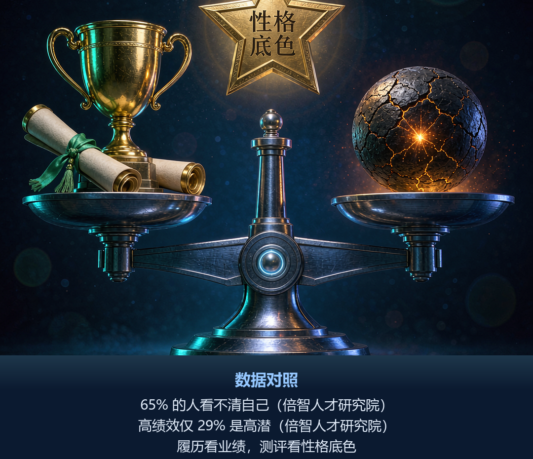 业绩与性格风险的天平观点图：性格底色