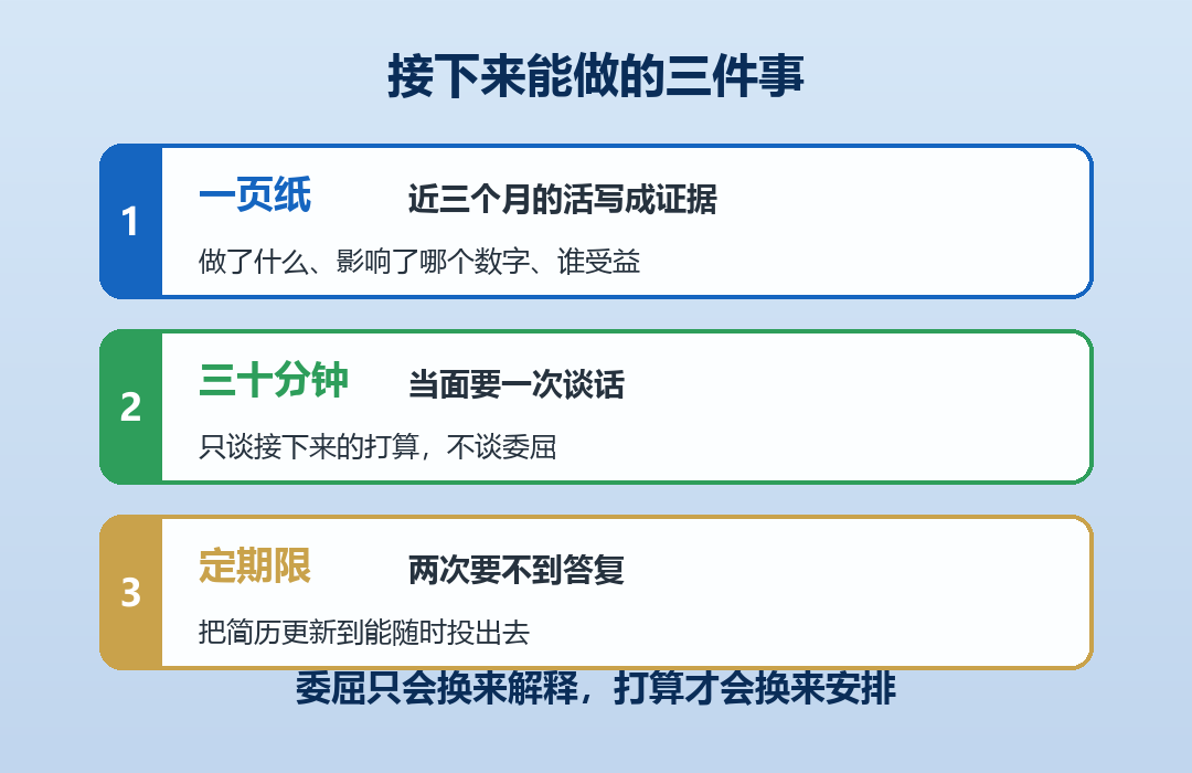 三件能做的事