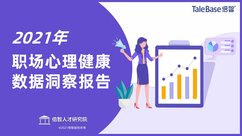 《2021年职场心理健康数据洞察报告》封面